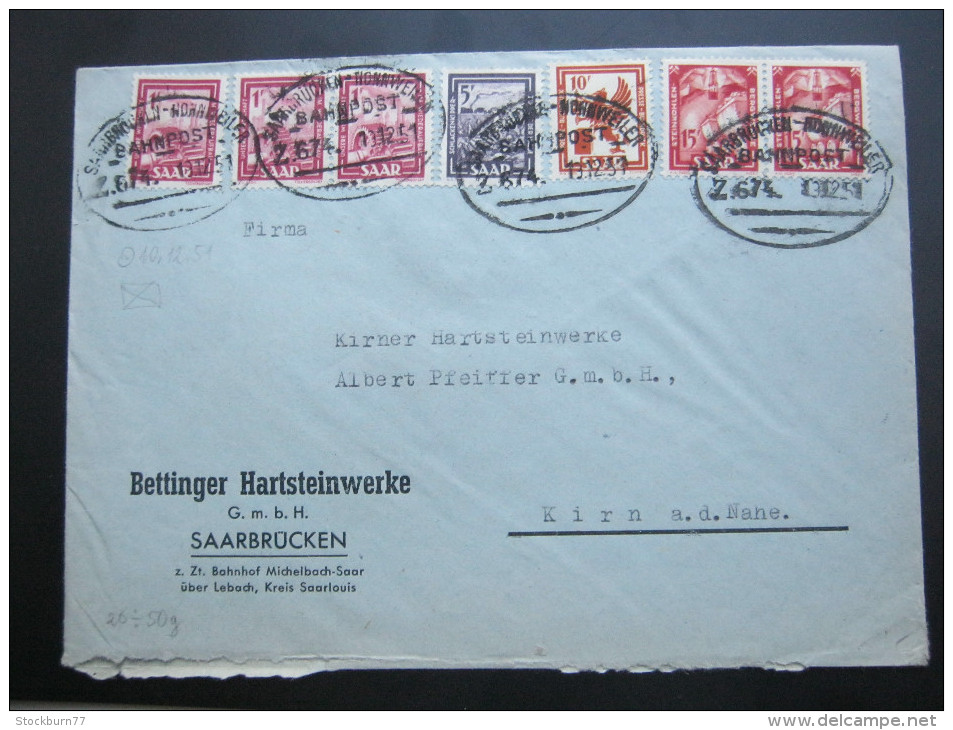 1951 , Bahnpostbeleg - Lettres & Documents