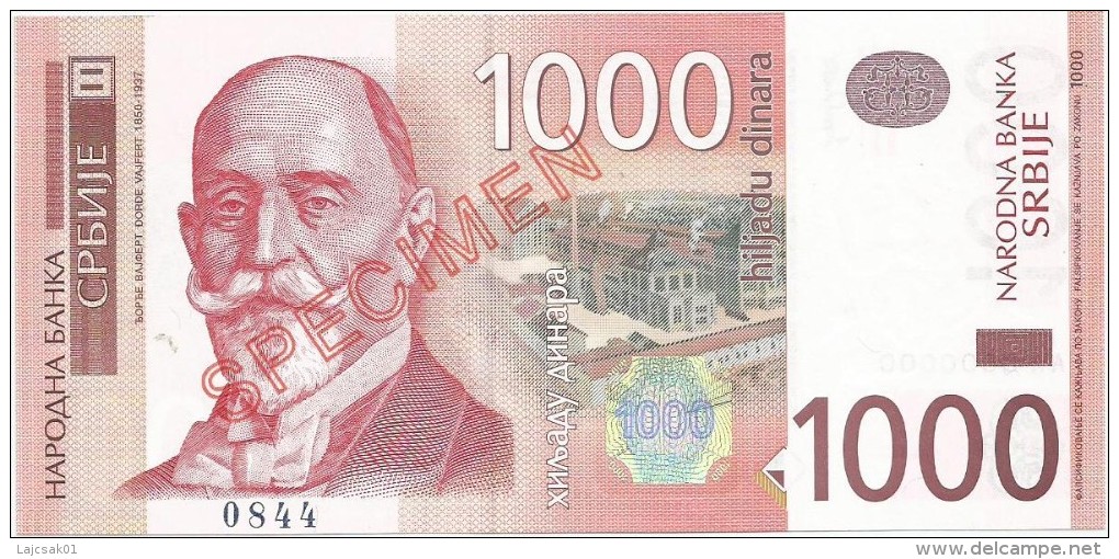 Serbia 1000 Dinara 2003. UNC  SPECIMEN - Serbia