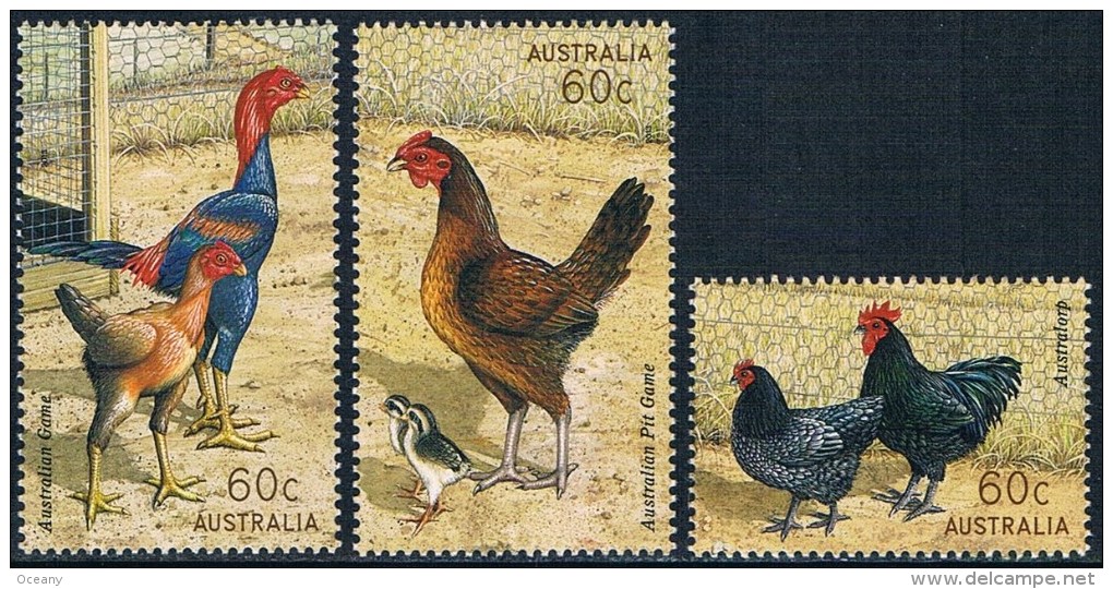 Australie - Volailles 3861/3863 ** - Gallinacées & Faisans