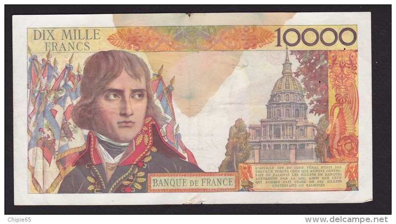 BILLET  DE  10000  FRANCS   NAPOLEON BONAPARTE De 1958 - Série : E 2 - 10 - 1958 - 10 000 F 1955-1958 ''Bonaparte''