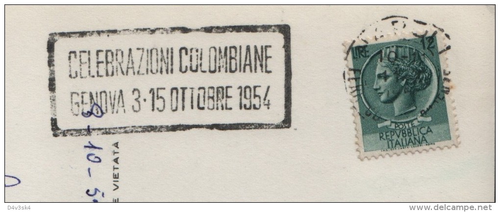1954 Italia Genova Cristoforo Colombo Christopher Columbus - Cristóbal Colón