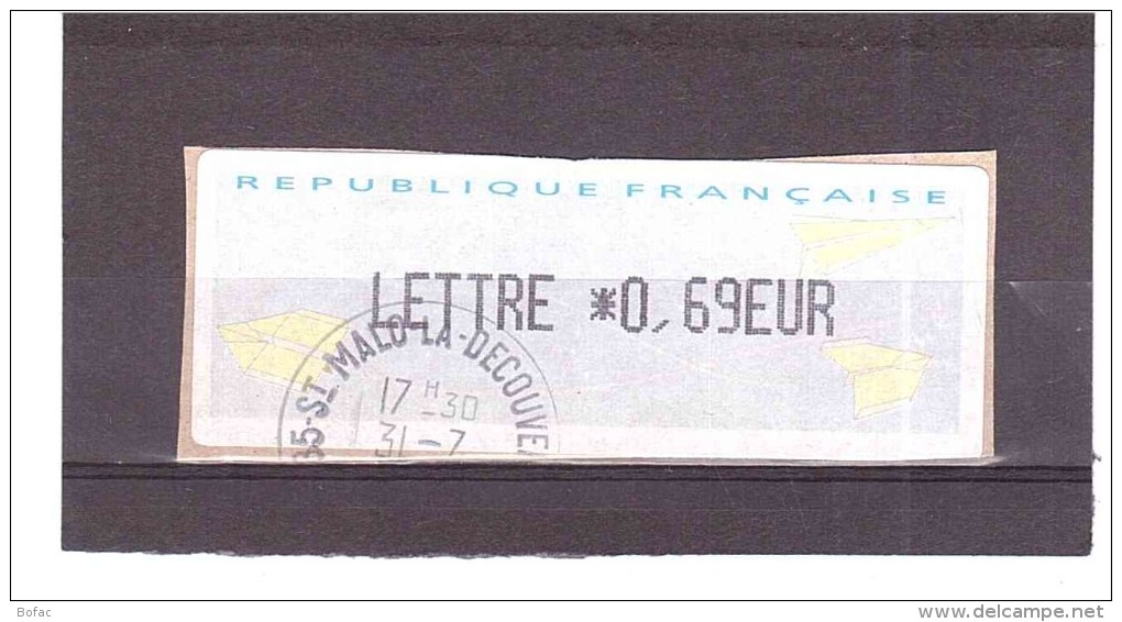 Vignette Type Avions En Papier (Saint Malo)  107  25/09 - 2000 « Avions En Papier »