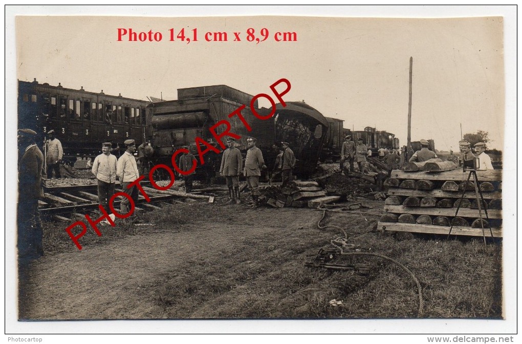 DAMPVITOUX-Accident de TRAIN-Locomotives-Deraill ement-3xCp Photo+7 Photos allemandes-Guerre14-18-1W K-Militaria-FRANCE-