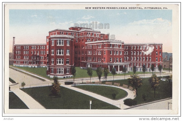 PITTSBURGH PA, NEW WESTERN PENNSYLVANIA HOSPITAL~c1920s Postcard~ ARCHITECTURE  [5515] - Pittsburgh