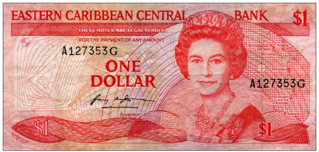 EAST CARIBEAN : 1 $ 1965 (fine+) - Caraïbes Orientales