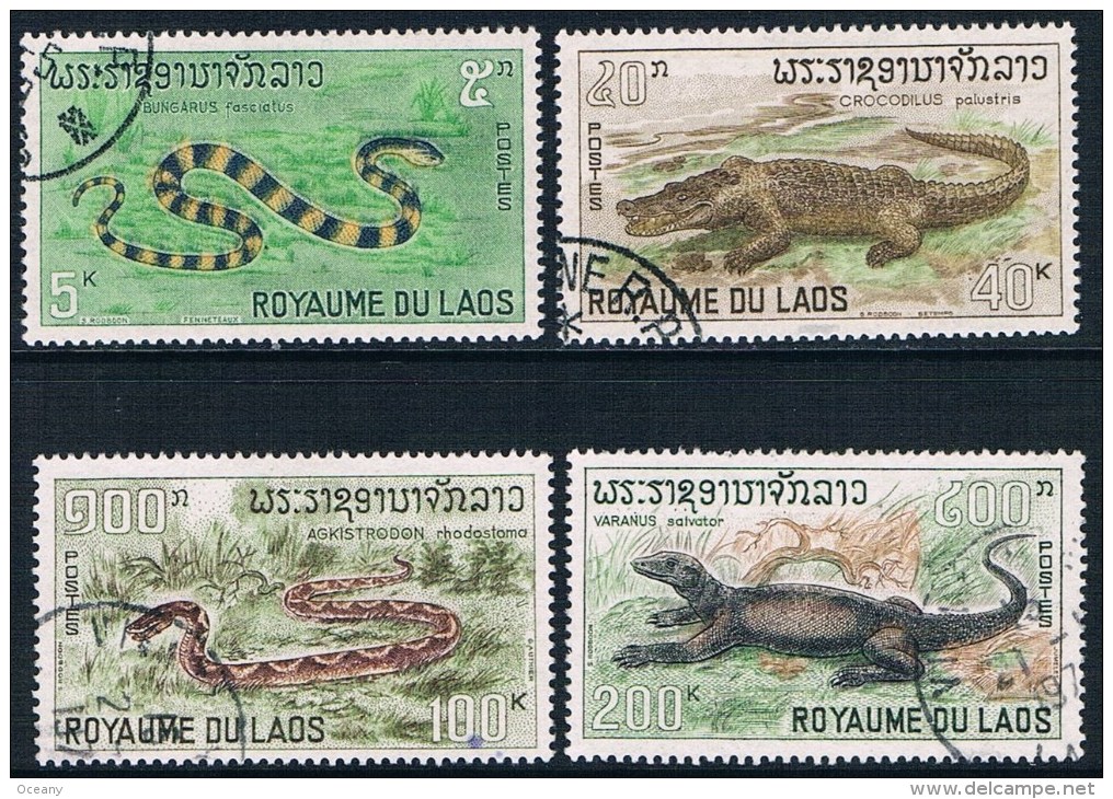 Laos - Reptiles 167/170 Oblit. - Autres & Non Classés