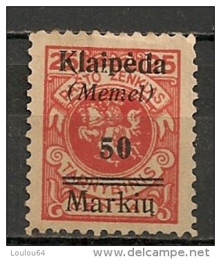 Timbres - Allemagne - Etranger - Memel - 50 Mark  - - Memel (Klaïpeda) 1923