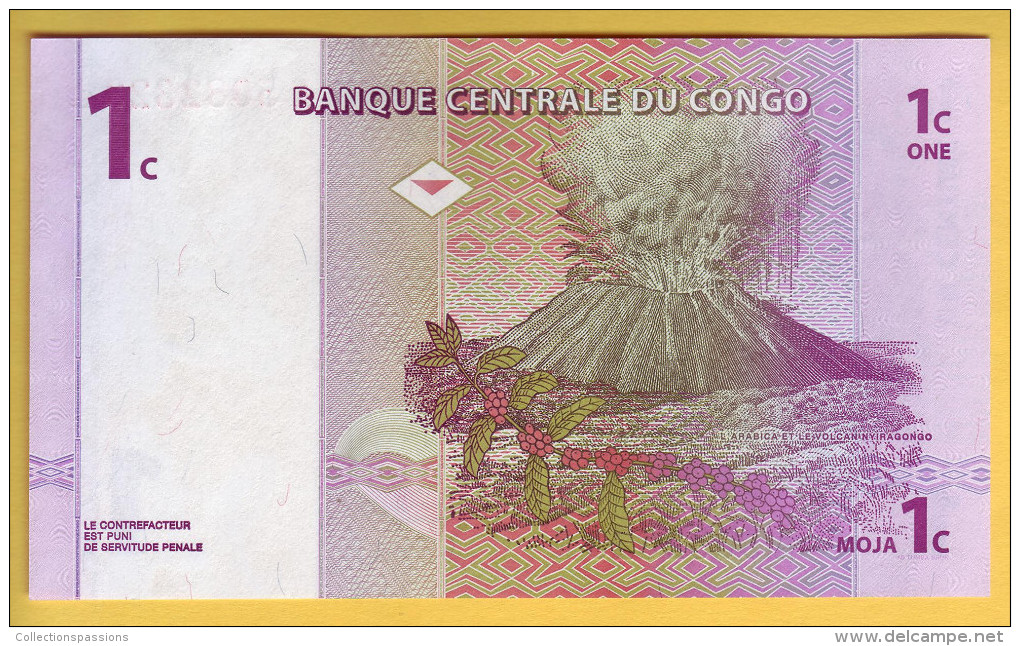 CONGO - Lot De 4 Billets 1, 5,10, Et 20 Centimes. 1997. NEUF - República Democrática Del Congo & Zaire