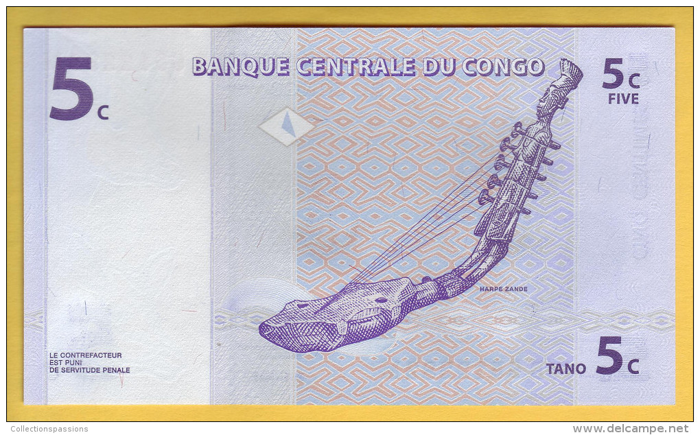 CONGO - Lot De 4 Billets 1, 5,10, Et 20 Centimes. 1997. NEUF - República Democrática Del Congo & Zaire