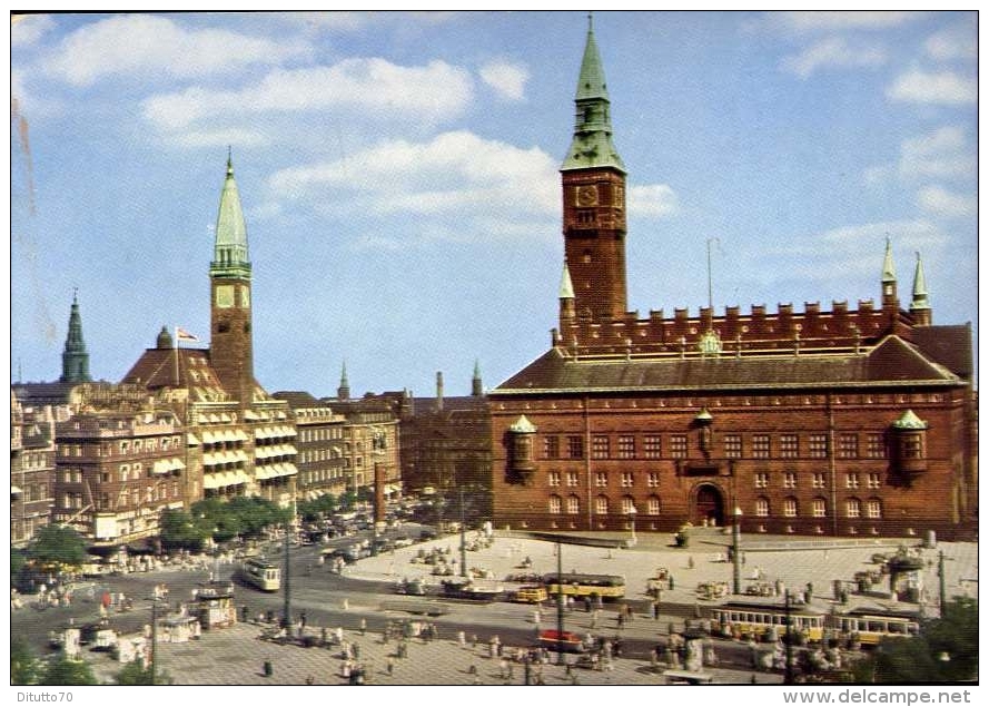 Copenhagen - The Cyti Hall Square - 10 - Formato Grande Non Viaggiata - Collezioni E Lotti