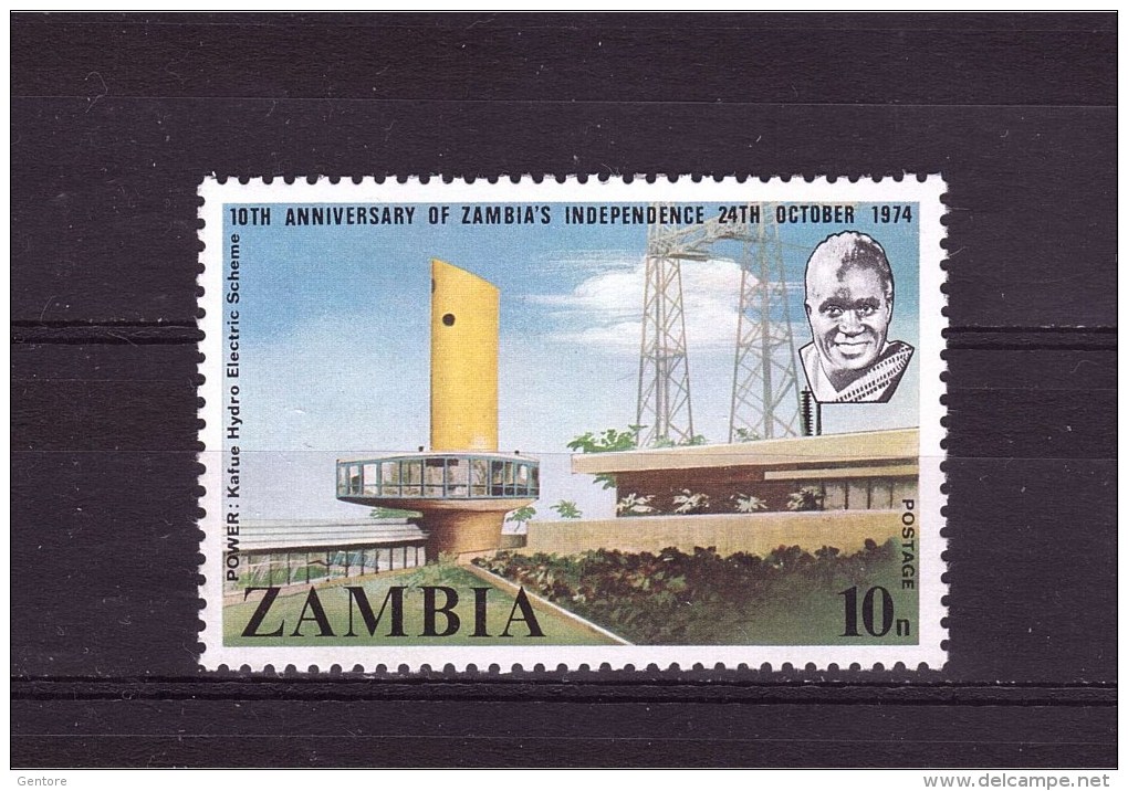 ZAMBIA  1974 Independence  Odd Value  Yvert Cat. N° 121-122  Mint Never Hinged ** - Zambia (1965-...)