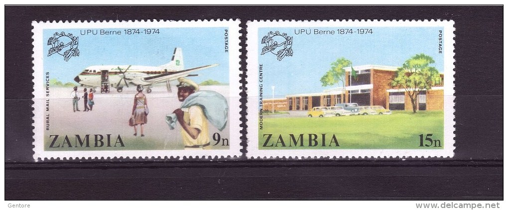 ZAMBIA  1974 UPU  Odd Value  Yvert Cat. N° 126-128  Mint Never Hinged ** - Zambia (1965-...)