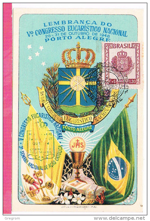 BRESIL Brazil ( CM ) Yt AV 58 , 1948  ( MAXIMUM CARD ) - Maximum Cards