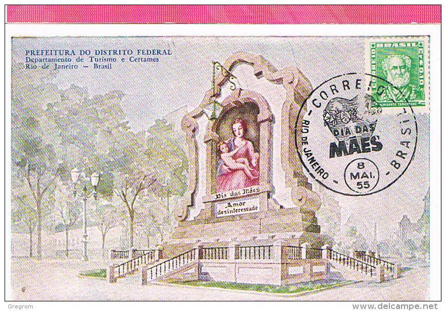 BRESIL Brazil ( CM ) Yt AV 64 , 1951  ( MAXIMUM CARD ) - Cartes-maximum