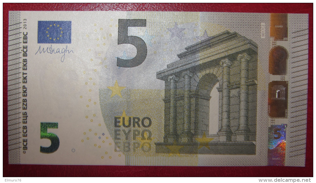 5 EURO N017G3 DRAGHI AUSTRIA SERIE NA Perfect UNC - 5 Euro