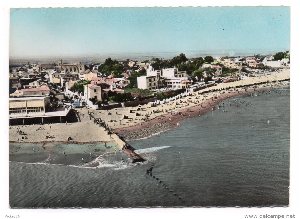 LA TRANCHE SUR MER--En Avion Au-dessus....de La Plage-Vue Aérienne-cpsm  N°6  éd Jehly-Poupin Par LAPIE - La Tranche Sur Mer