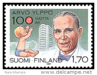 Finland - 1987 - ( Arvo Ylppo (b. 1887), Pediatrics Pioneer ) - MNH (**) - Unused Stamps