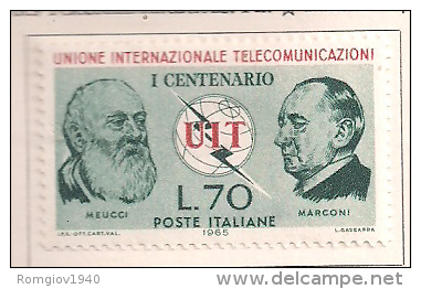 ITALIA 1965 U.I.T. SASS. 996 MNH XF - 1961-70:  Nuevos