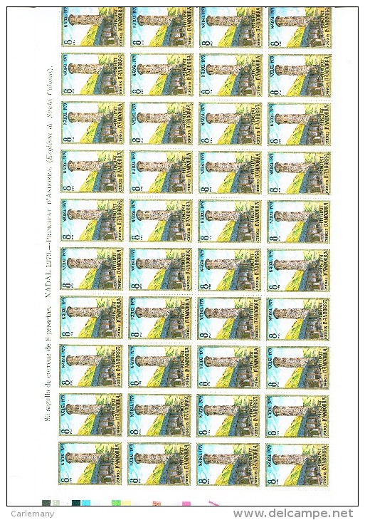 FEUILLE 80 TIMBRES ANDORRE ESPAGNOL  REF:J - Sonstige & Ohne Zuordnung