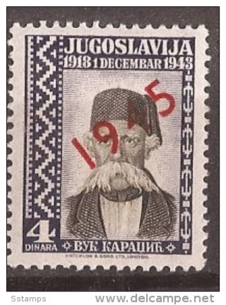 1943 443-45 EXIL LONDON JUGOSLAVIJA KRALJEVINA JUGOSLAWIEN EXIL-REGIERUNG LONDON SERBIA SRBIJA  KARADZIC  OVERPRINT MNH - Unused Stamps