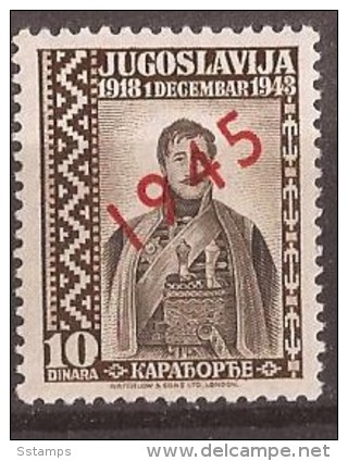 1943 443-45 EXIL LONDON JUGOSLAVIJA KRALJEVINA JUGOSLAWIEN EXIL-REGIERUNG LONDON SERBIA SRBIJA KARADJORDJE OVERPRINT MNH - Unused Stamps