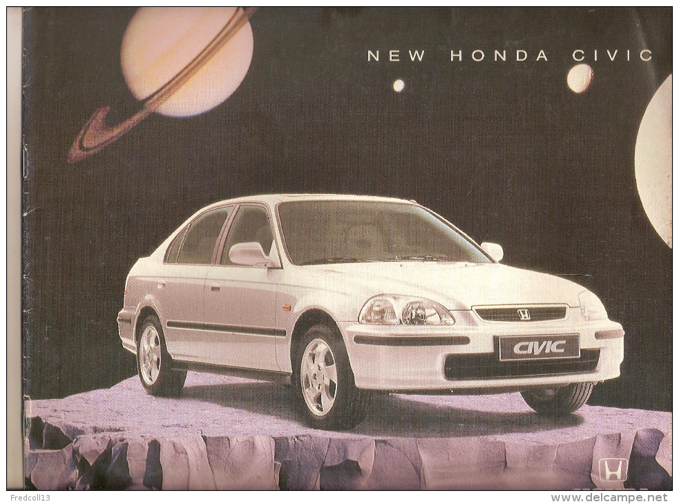 HONDA CIVIC CATALOGUE 8 PAGES 19?? Format 29 X 24 GRECE - Reclame