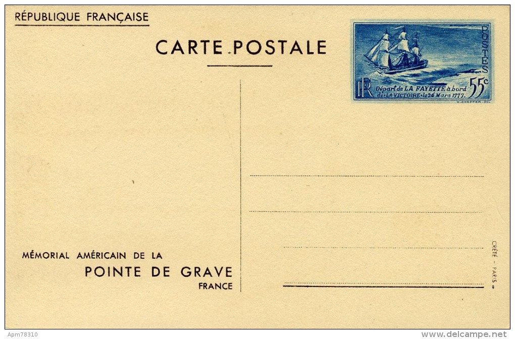 FRANCE Y&T Entier - Carte-postale - Pointe De Grave ** ETS-12-CP - Standard- Und TSC-AK (vor 1995)