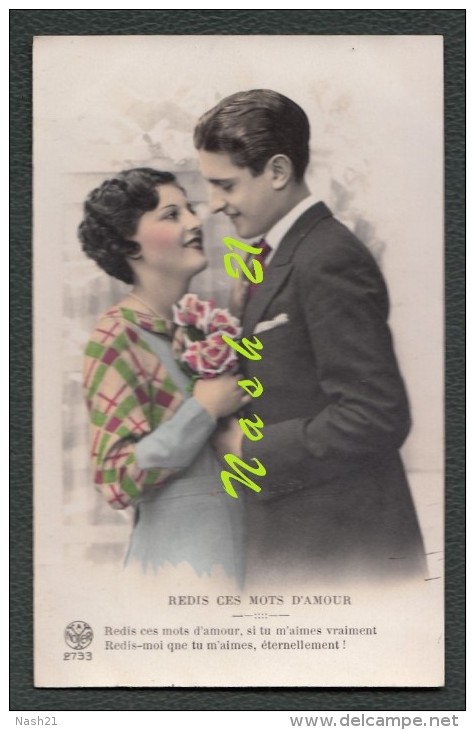 Carte  Postale Début  Du XXe S.  -   Couple    ''  Redis Ces Mots D' Amour  ... '' - Couples