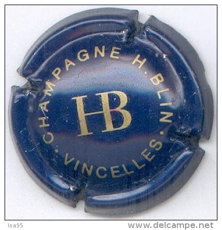 CAPSULE-CHAMPAGNE BLIN H & C. N°12 Bleu Foncé & Or - Autres & Non Classés