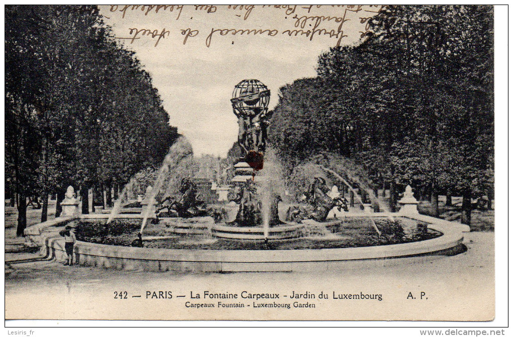 CP -  PARIS - LA FONTAINE CARPEAUX - JARDIN DU LUXEMBOURG - 212 - A. P. - Otros Monumentos