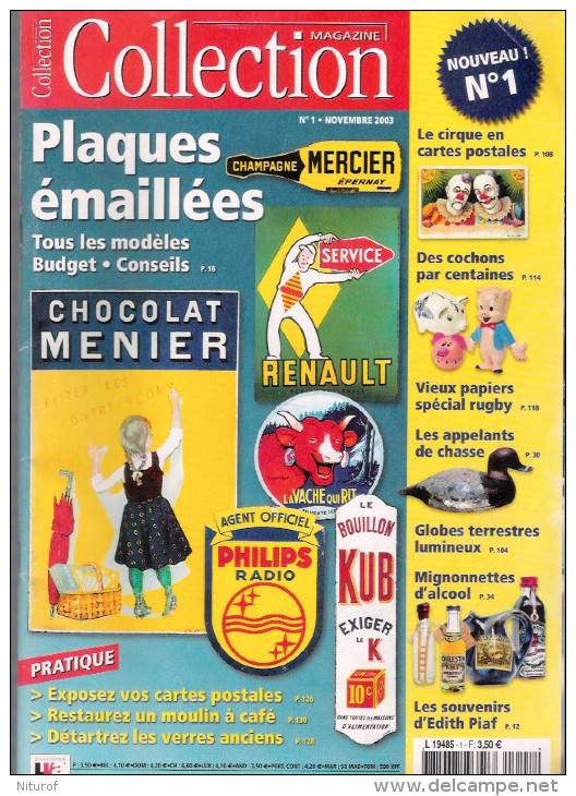 COLLECTION MAGAZINE  N°1  Chocolat Menier , Champagne Mercier , Vache Qui Rit , Bouillon Kub .... - Collectors