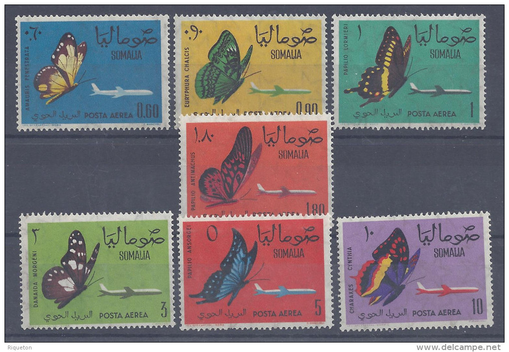 SOMALIE -  1961 -  PAPILLONS DIVERS -  SERIE P. AERIENNE N° 8 à 14 - XX - MNH -  COTE 30.00 € - - Somalie (1960-...)