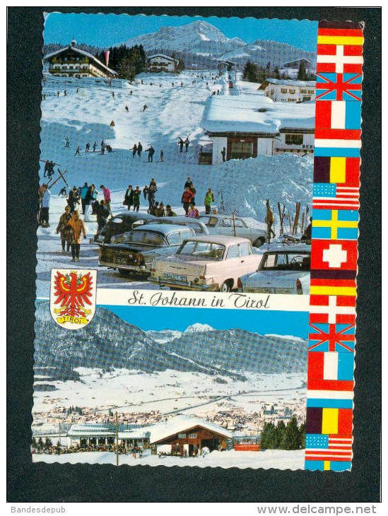 St Johann In Tirol - Wintersportzentrum ( Station Sports D'hiver Multivues Ski Skieur Voitures Automobiles ) - St. Johann In Tirol