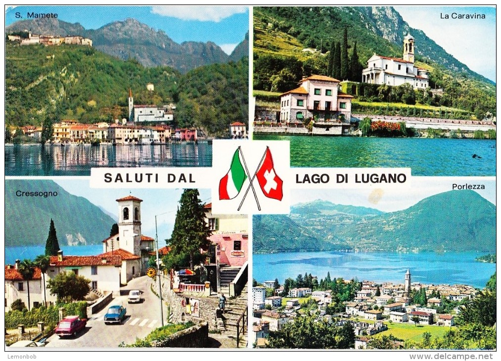 ITALY, Saluti Dal LAGO DI LUGANO, Used Postcard [14474] - Como