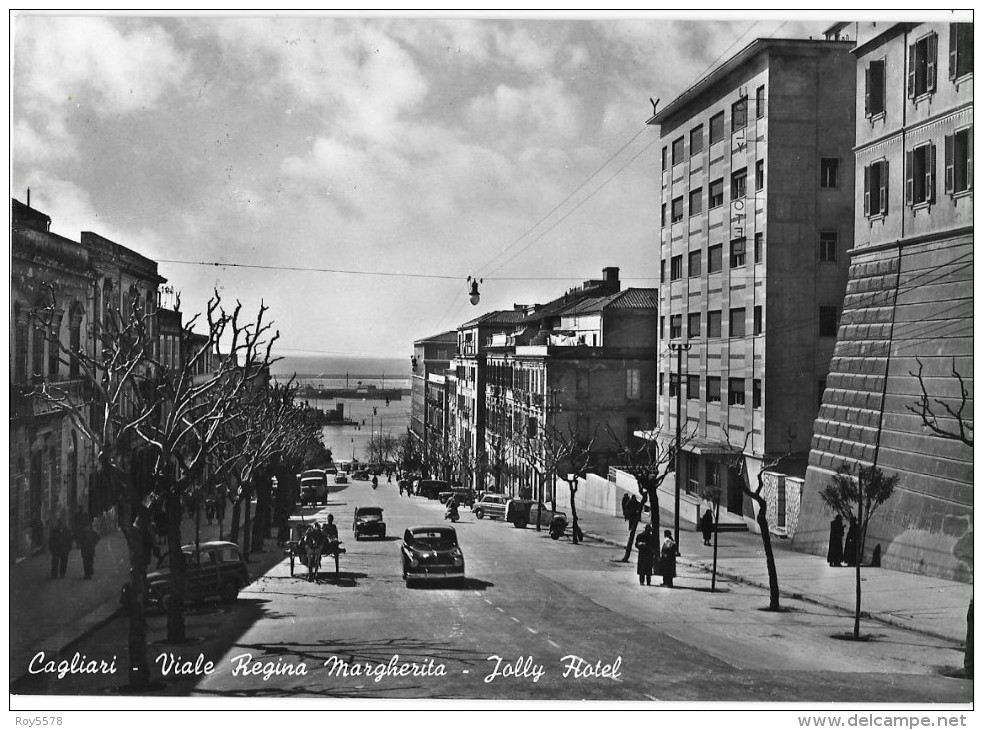 SARDEGNA-CAGLIARI VIALE REGINA MARGHERITA  ANNI/50 JOLLY HOTEL - Cagliari