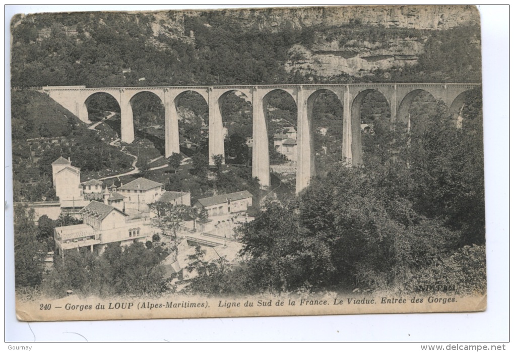 Gorges Du Loup : Ligne Du Sud De La France - Le Viaduc & L'entrée Des Gorges N°240 - Autres & Non Classés