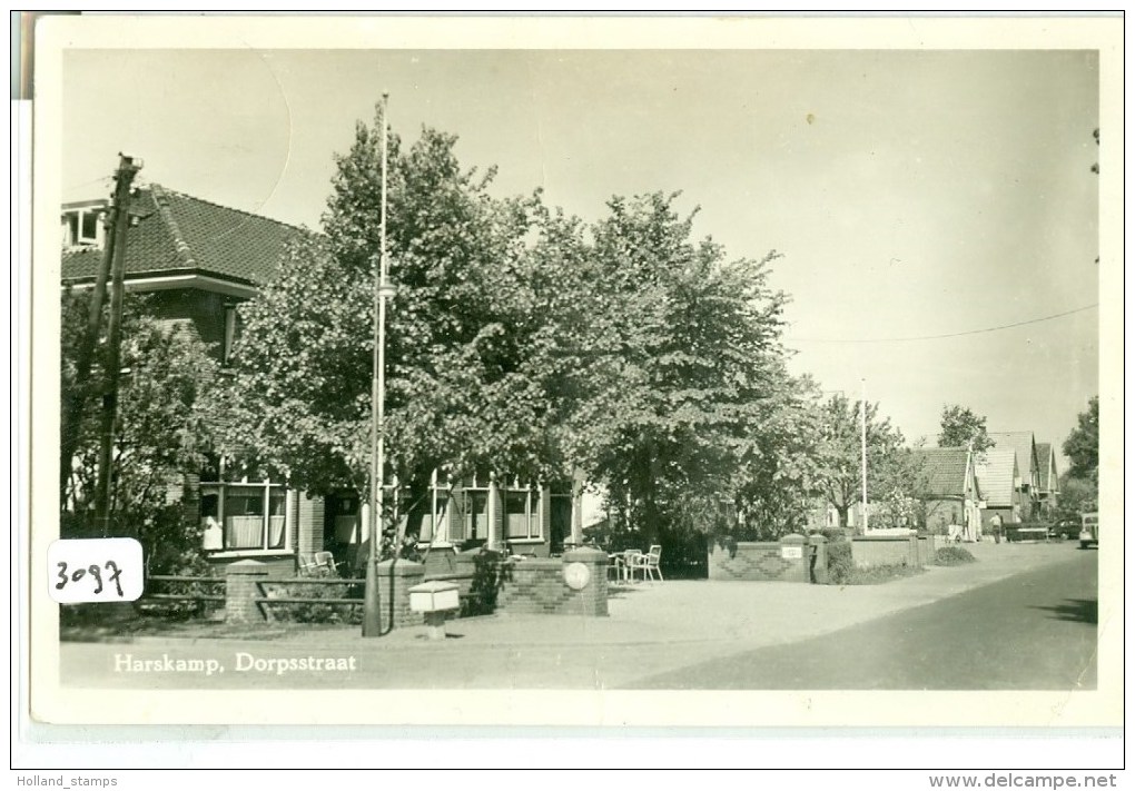 HARSKAMP *  ANSICHTKAART * CPA * DORPSSTRAAT * GELOPEN Naar STEENBERGEN (3097) - Ermelo