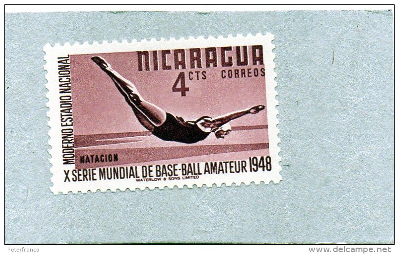 L - 1948 Nicaragua - Inaugurazione Moderno Stadio Nazionale - High Diving