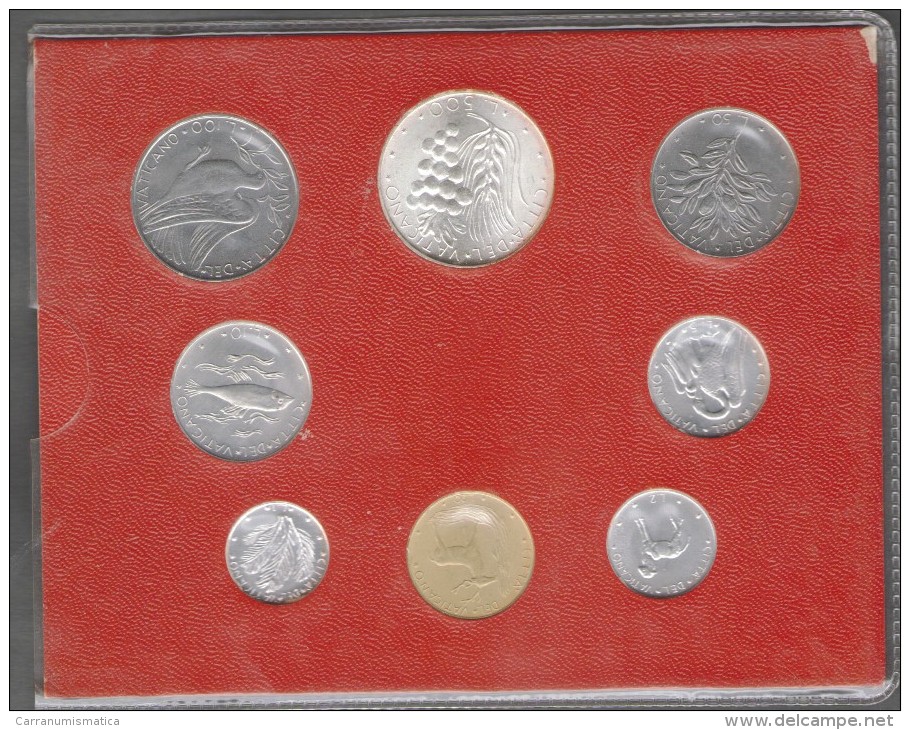 1973/XI Vatican City 8-Coin Mint Set Unc Pope Paul VI CITTA DEL VATICANO - Vaticano