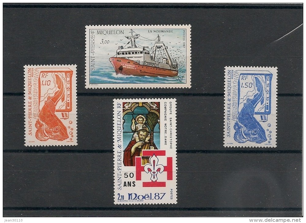 Saint Pierre Et Miquelon Année 1987N° Y/T :480/483** - Neufs