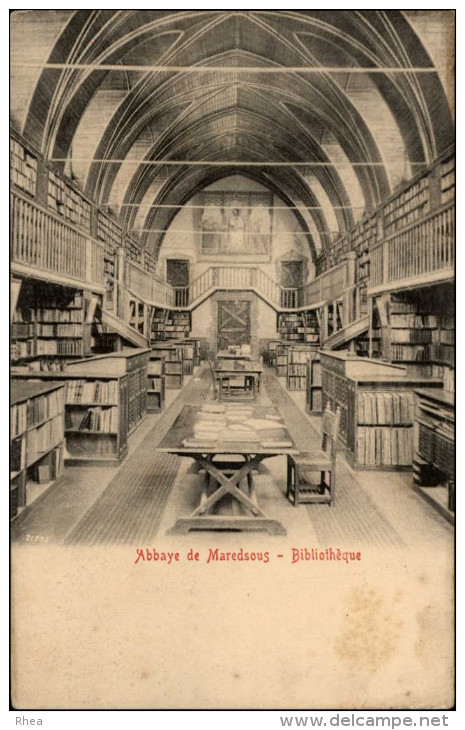 BIBLIOTHEQUES - Livres - MAREDSOUS - Belgique - Abbaye - Libraries