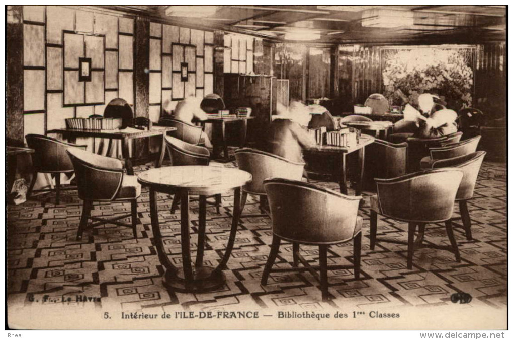 BIBLIOTHEQUES - Livres - Intérieur De L'Ile De France - Bateau - 1ère Classe - Bibliotheken