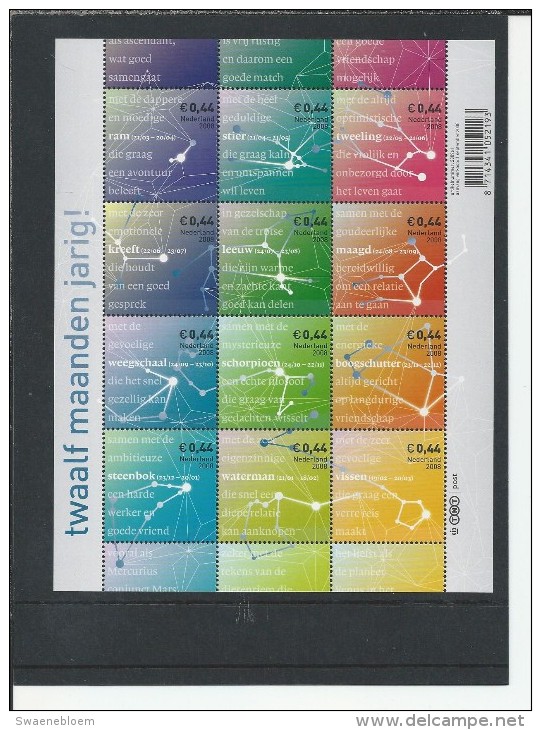 NL.- Jaarcollectie 2008. Nederlandse Postzegels. 10 scans. Postfris.