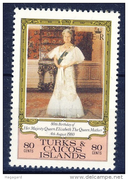 +K482. Turks & Caicos 1980. The Queen Mother. Michel 496. MNH(**) - Turks E Caicos