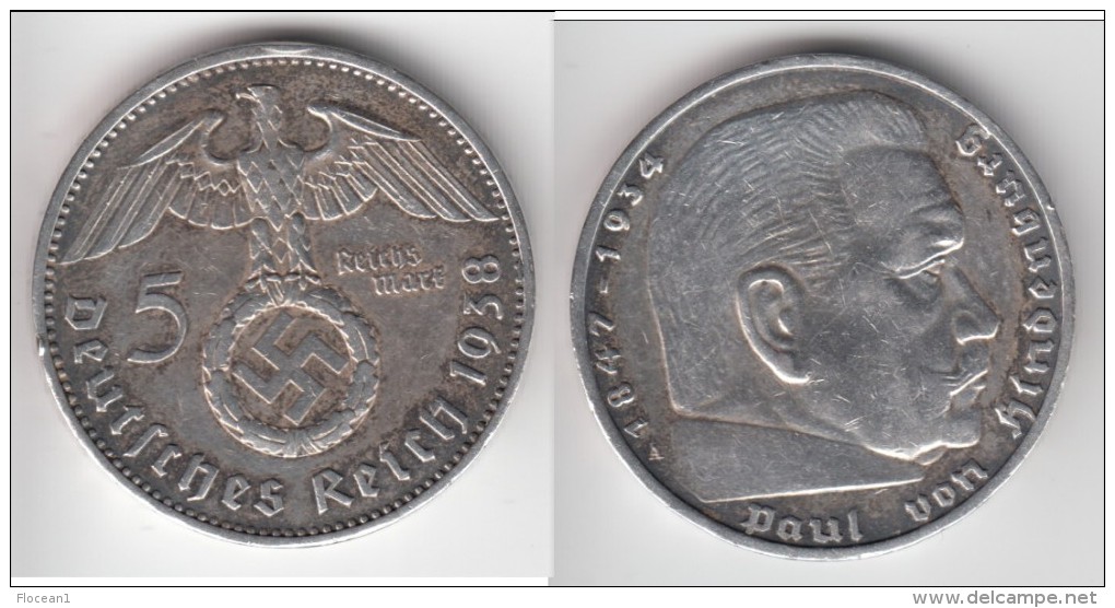 **** ALLEMAGNE - GERMANY - 5 REICHSMARK 1938 A - THIRD REICH - ARGENT - SILVER **** EN ACHAT IMMEDIAT - 5 Reichsmark