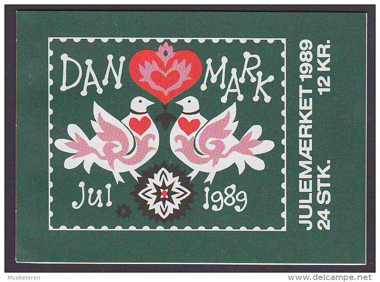 Denmark Markenheftchen Booklet 1989 Christmas Seal Weihnachten Jul Noel Natale Navidad (2 Scans) MNH** - Carnets