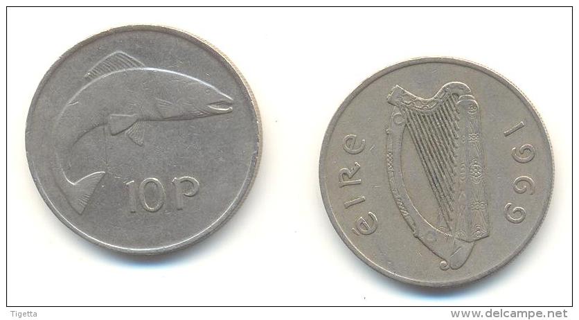 IRLANDA 10 PENCE  ANNO 1969 - Ierland