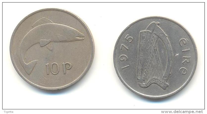 IRLANDA 10 PENCE  ANNO 1975 - Ierland