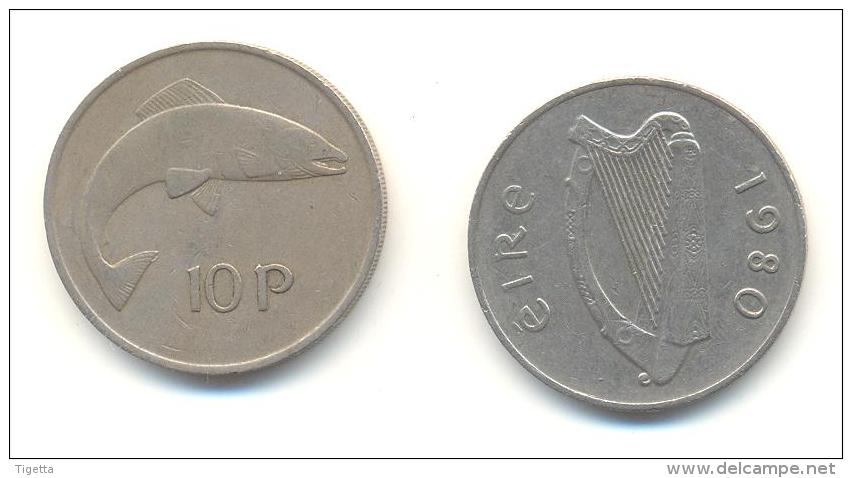 IRLANDA 10 PENCE  ANNO 1980 - Irlanda