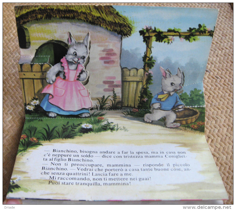 LIBRO FIABA TRIDIMENSIONALE POP UP IL FURBO BIANCHINO EDIZIONE CAPITOL BOLOGNA ANNO 1973 FABLE - Bambini E Ragazzi